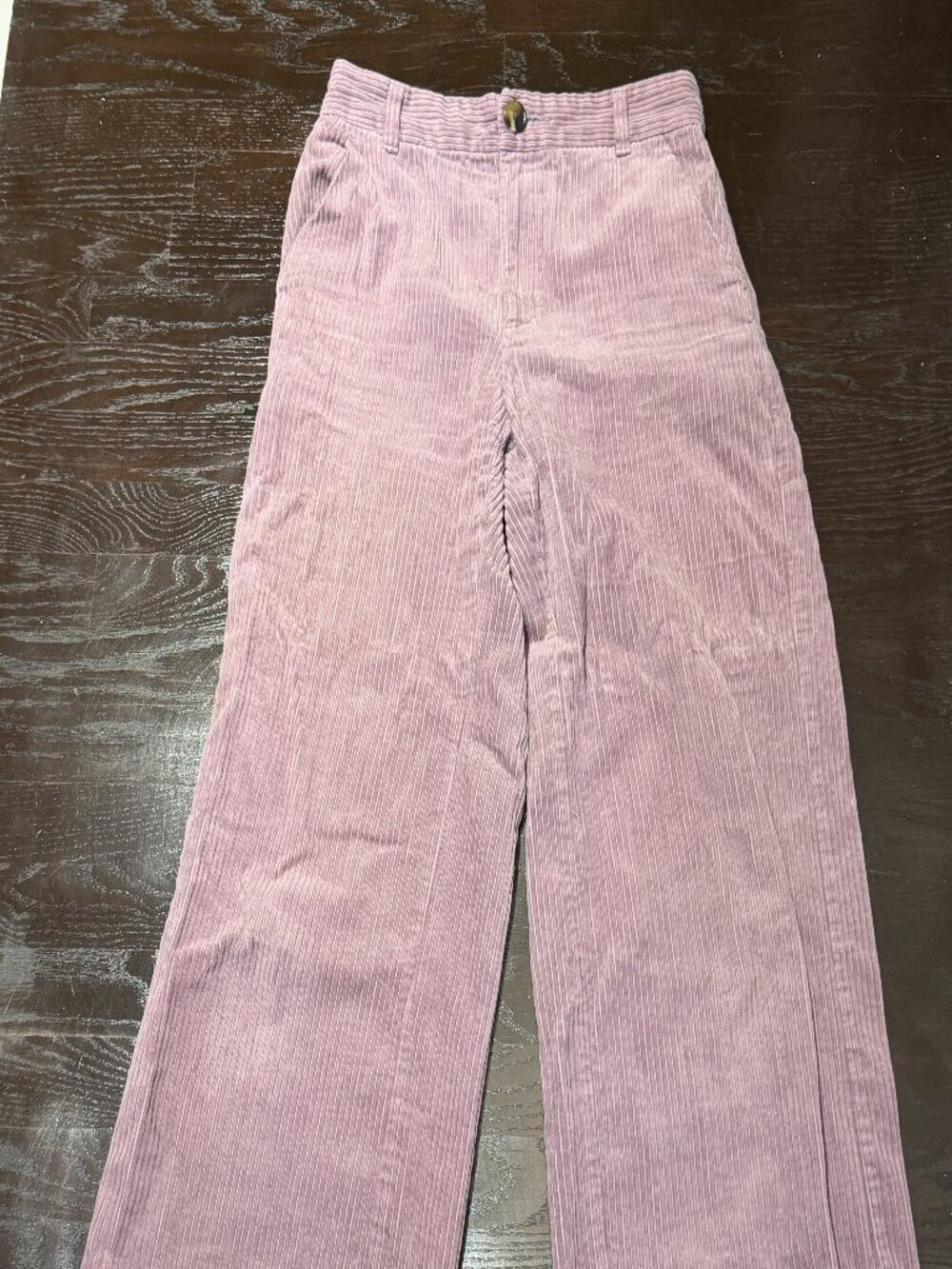 Purple Corduroy Wide-Leg Pants - M (thrifted in Paris, no brand)